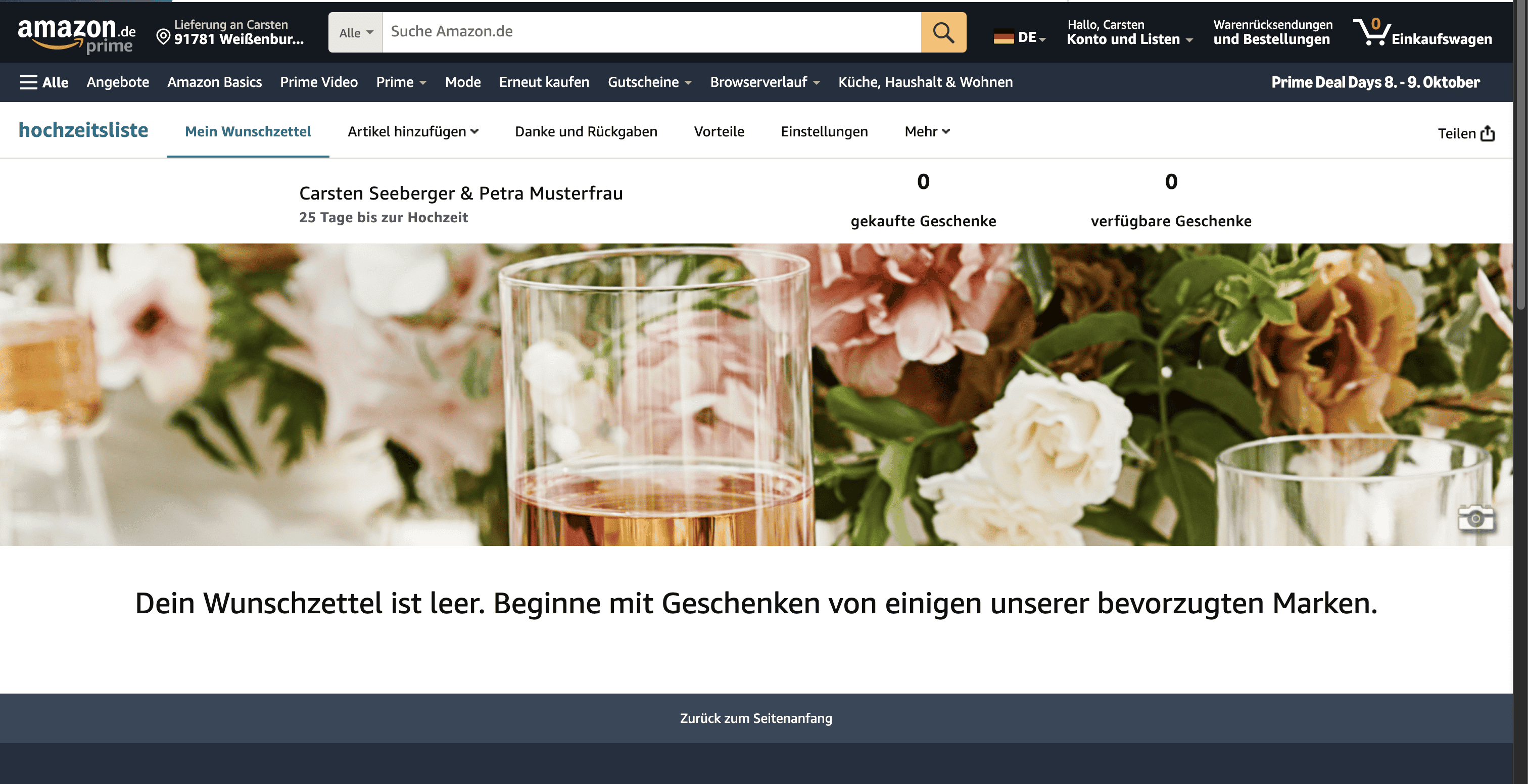 Beitragsbild Die Amazon Hochzeitsliste. Das sind die Vorteile für Brautpaare.